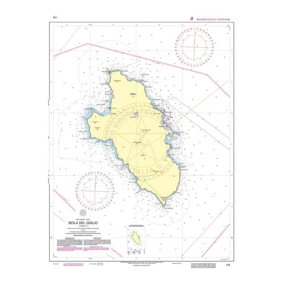 Carta nautica IIM 119 Isola del Giglio – Istituto Idrografico della Marina