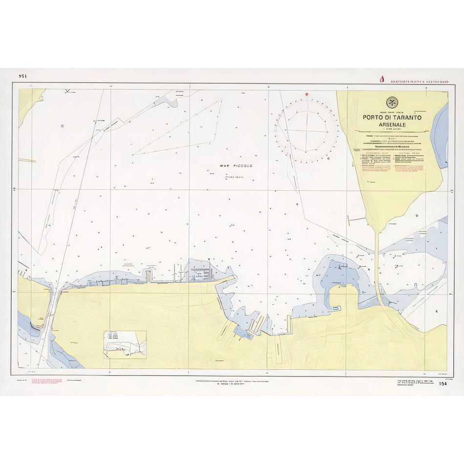 Carta nautica IIM 154 Porto di Taranto – Arsenale – Istituto Idrografico della Marina