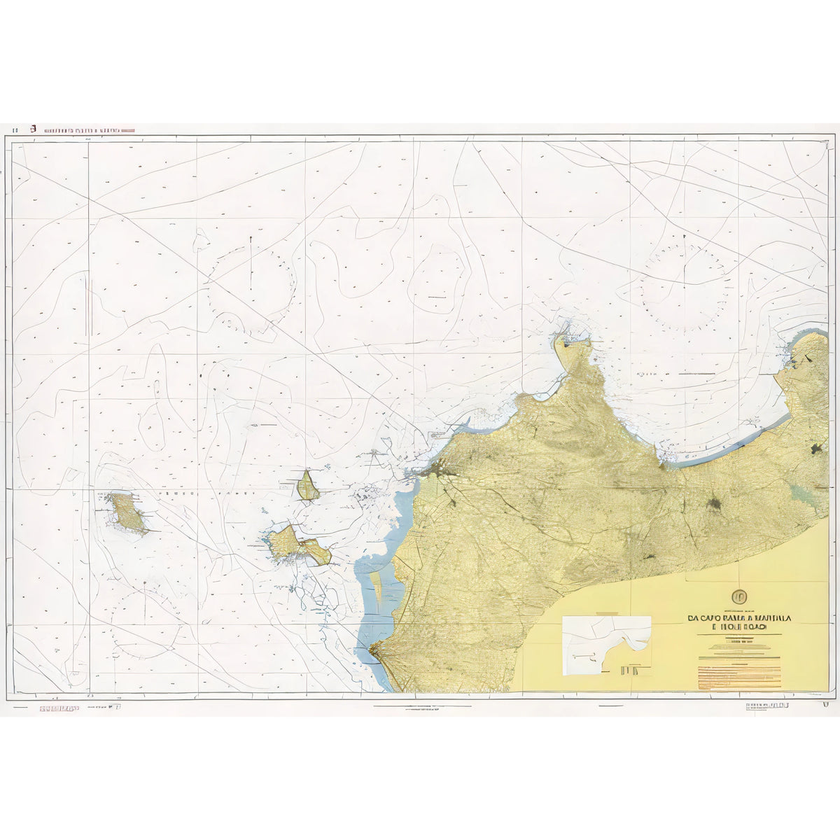 Carta nautica IIM 17 Da Capo Rama a Marsala e Isole Egadi – Istituto Idrografico della Marina