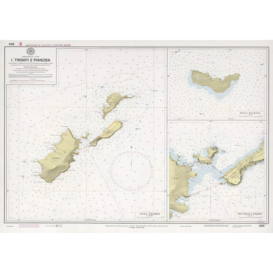 Carta nautica IIM 204 Isole Tremiti e Pianosa – Istituto Idrografico della Marina