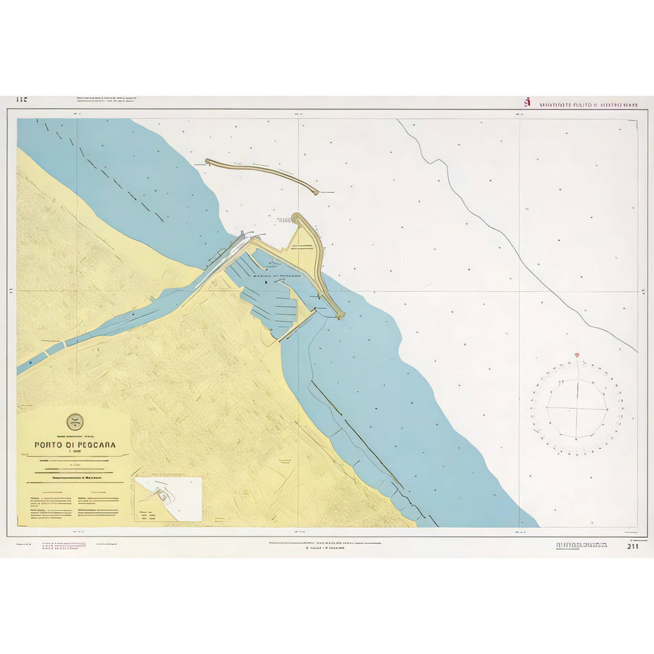 Carta nautica IIM 211 Porto di Pescara – Istituto Idrografico della Marina