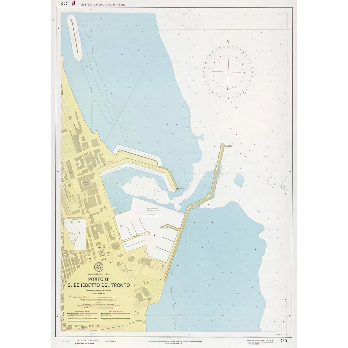 Carta nautica IIM 213 Porto di San Benedetto del Tronto – Istituto Idrografico della Marina