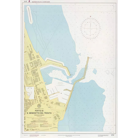 Carta nautica IIM 213 Porto di San Benedetto del Tronto – Istituto Idrografico della Marina