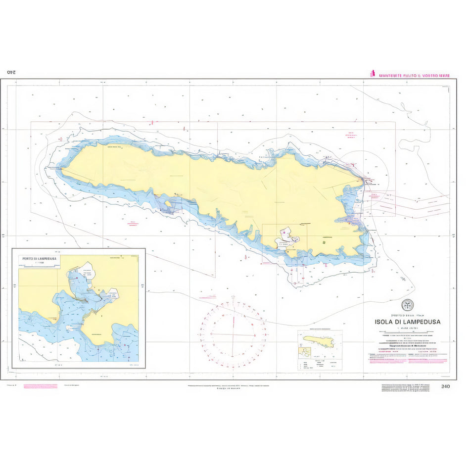 Carta nautica IIM 240 Isola di Lampedusa – Istituto Idrografico della Marina