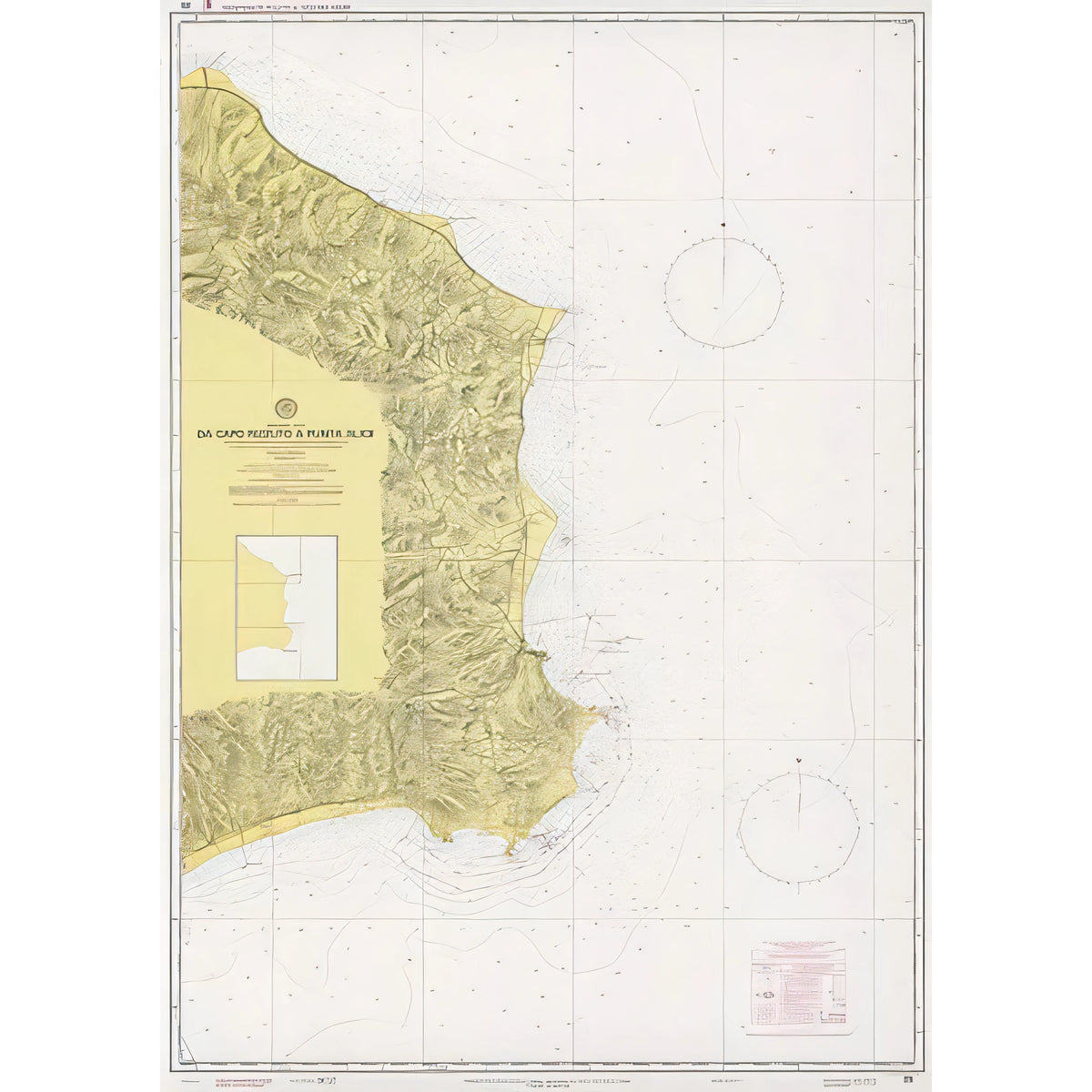 Carta nautica IIM 25 Da Capo Rizzuto a Punta Alice – Istituto Idrografico della Marina