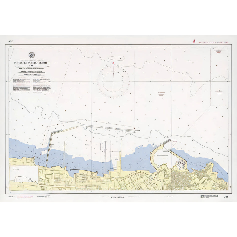 Carta nautica IIM 286 Porto di Porto Torres – Istituto Idrografico della Marina