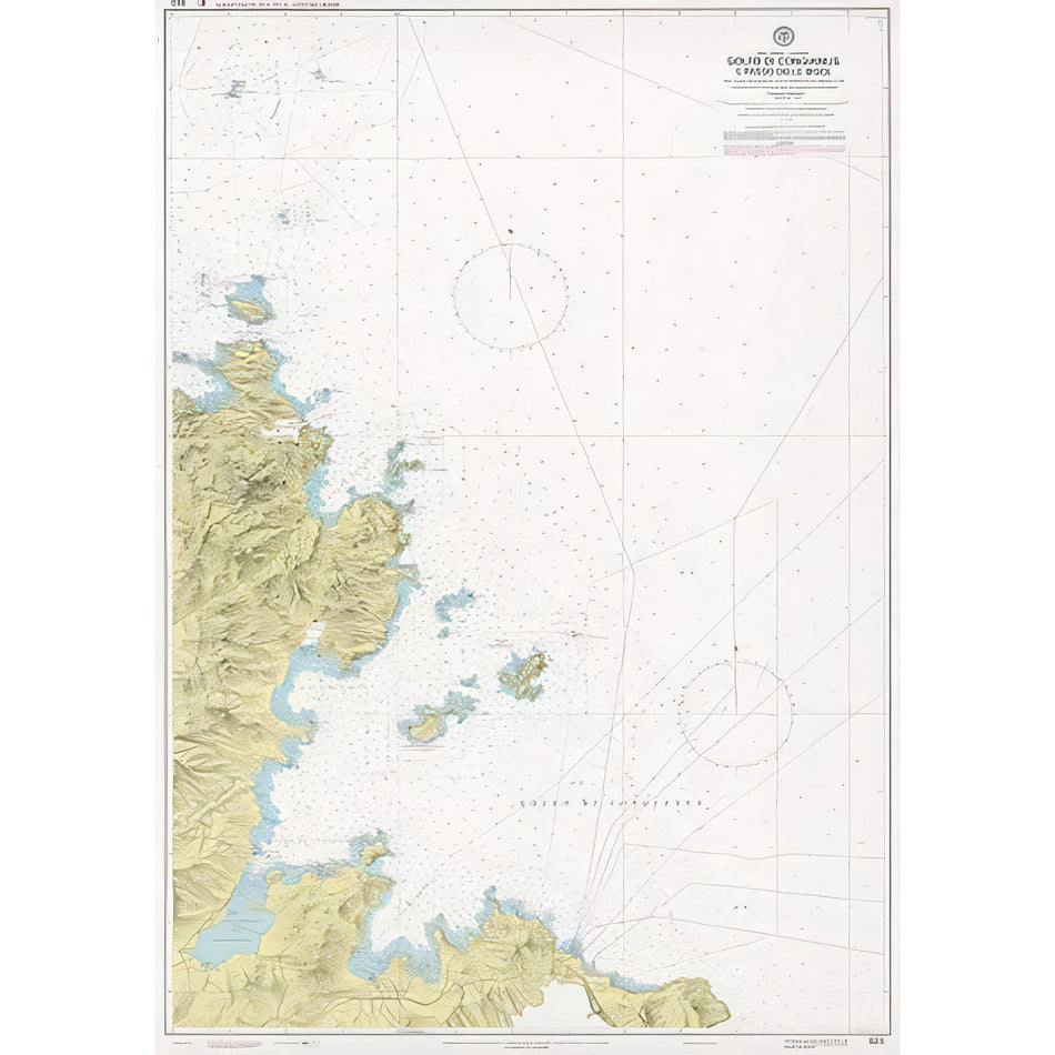 Carta nautica IIM 323 Golfo di Congianus e Passo delle Bisce – Istituto Idrografico della Marina