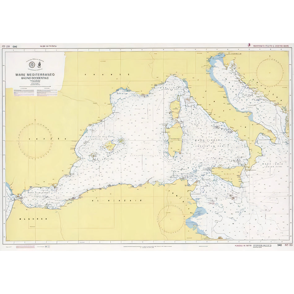 Carta nautica IIM 340 Mare Mediterraneo – Bacino Occidentale – Istituto Idrografico della Marina