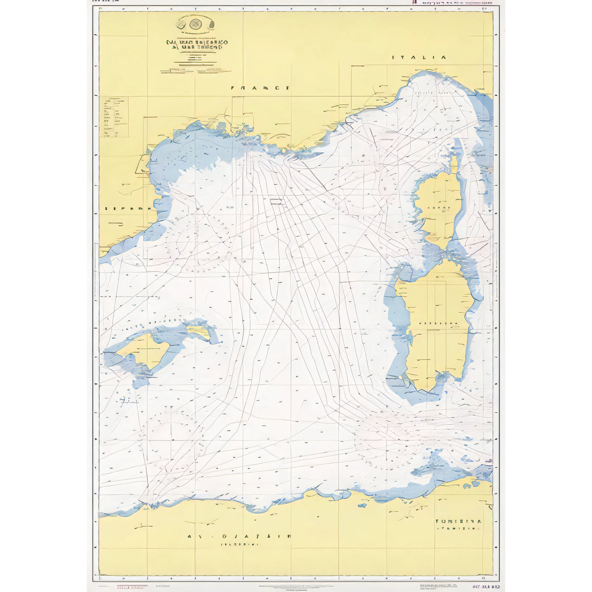 Carta nautica IIM 432 Dal Mar Balearico al Mar Tirreno – Istituto Idrografico della Marina