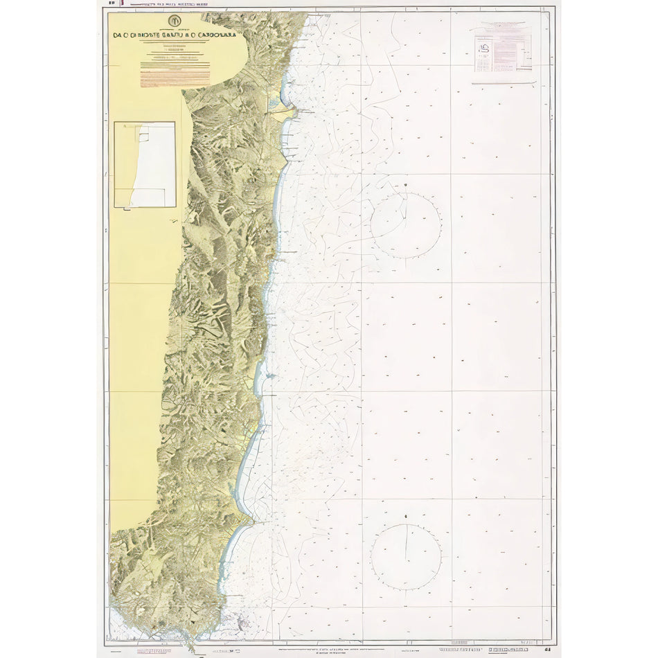 Carta nautica IIM 44 Da Capo di Monte Santu a Capo Ferrato – Istituto Idrografico della Marina