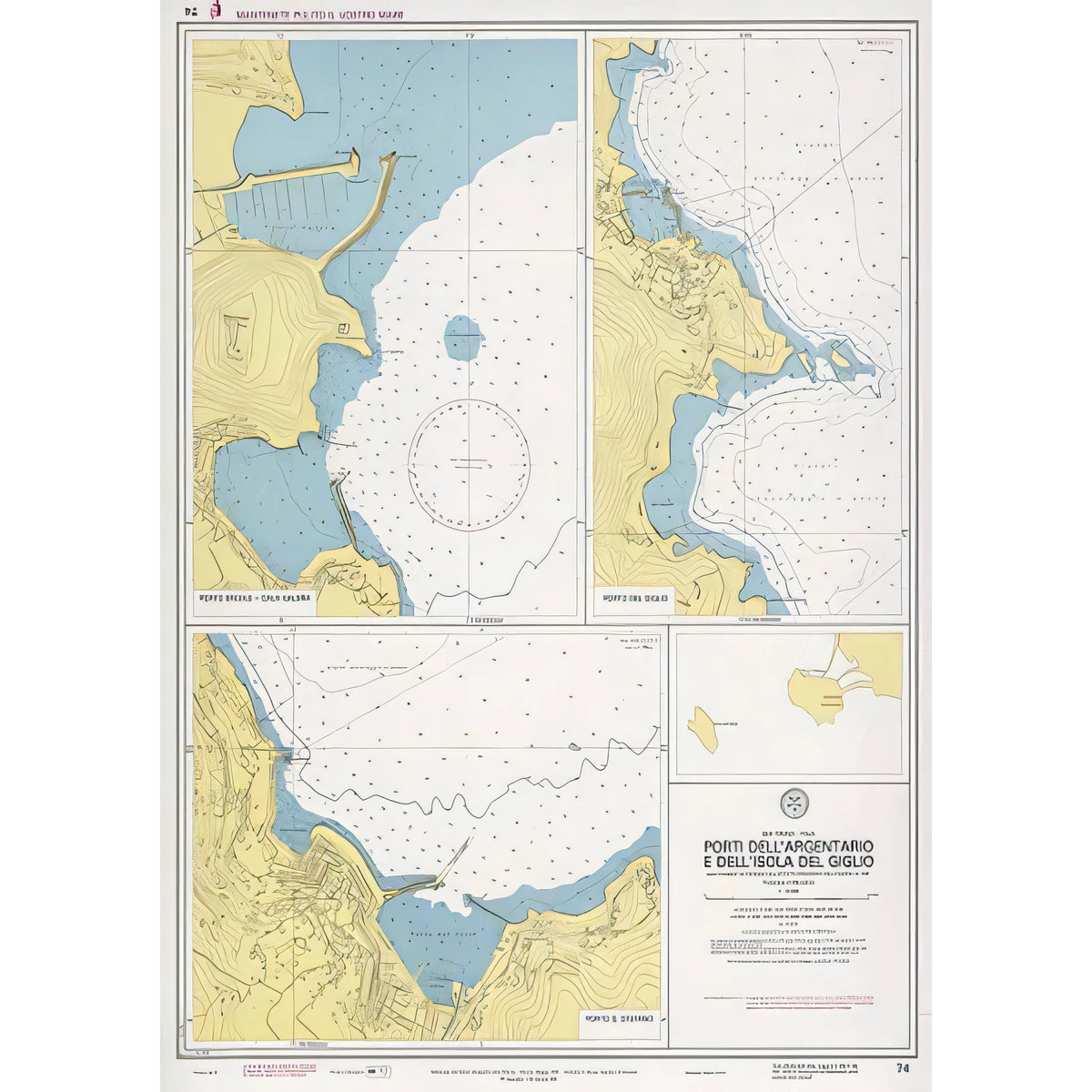 Carta nautica IIM 74 Porti dell’Argentario e dell’Isola del Giglio – Istituto Idrografico della Marina