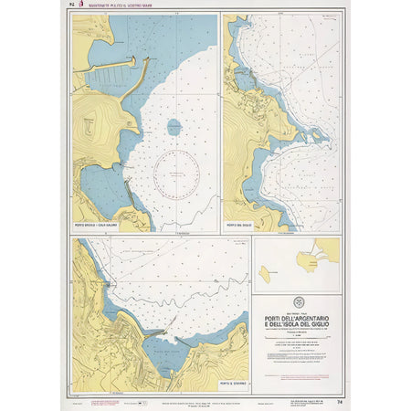 Carta nautica IIM 74 Porti dell’Argentario e dell’Isola del Giglio – Istituto Idrografico della Marina