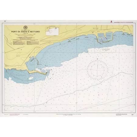 Carta nautica IIM 77 Porto di Anzio e Nettuno – Istituto Idrografico della Marina