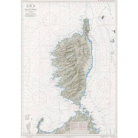 Carta nautica IIM 910 Isola di Corsica – Istituto Idrografico della Marina