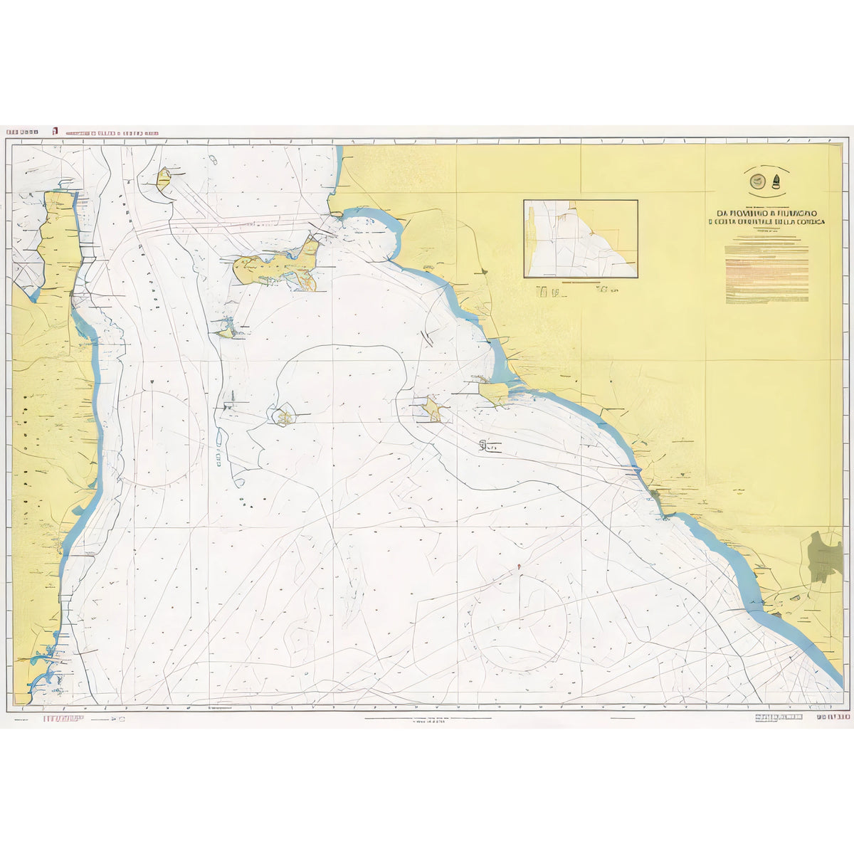 Carta nautica IIM 913 Da Piombino a Fiumicino e costa orientale della Corsica – Istituto Idrografico della Marina
