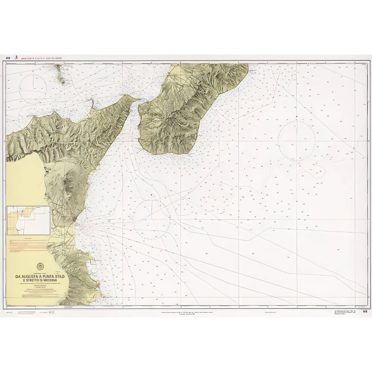 Carta nautica IIM 918 Da Augusta a Punta Stilo e Stretto di Messina – Istituto Idrografico della Marina