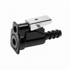 Innesto carburante Johnson/Evinrude nero con valvola a leva cromata e raccordo a spine | Onautica
