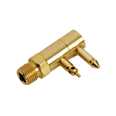 Innesto carburante maschio ottone dorato Johnson/Evinrude con filettatura e doppio terminale laterale | Onautica