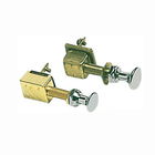 Interruttori a tiretto ON/OFF in ottone dorato con pomello cromato, set da 2 pezzi | Onautica