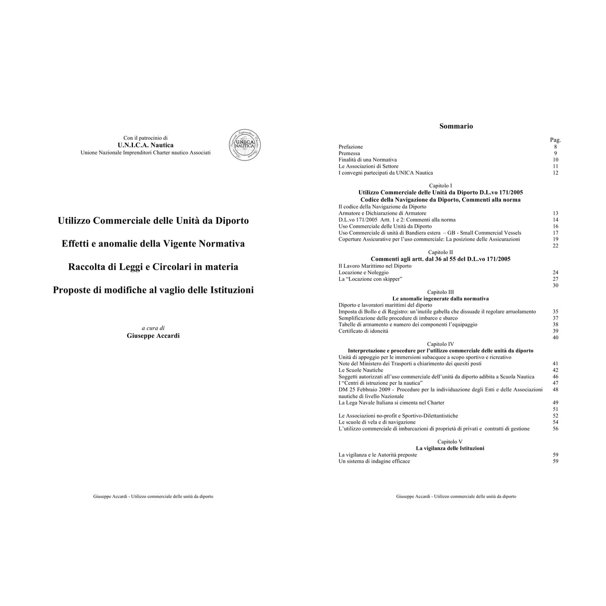 Utilizzo Commerciale delle Unità da Diporto – pagine dell'estratto dell'editore (1/5)