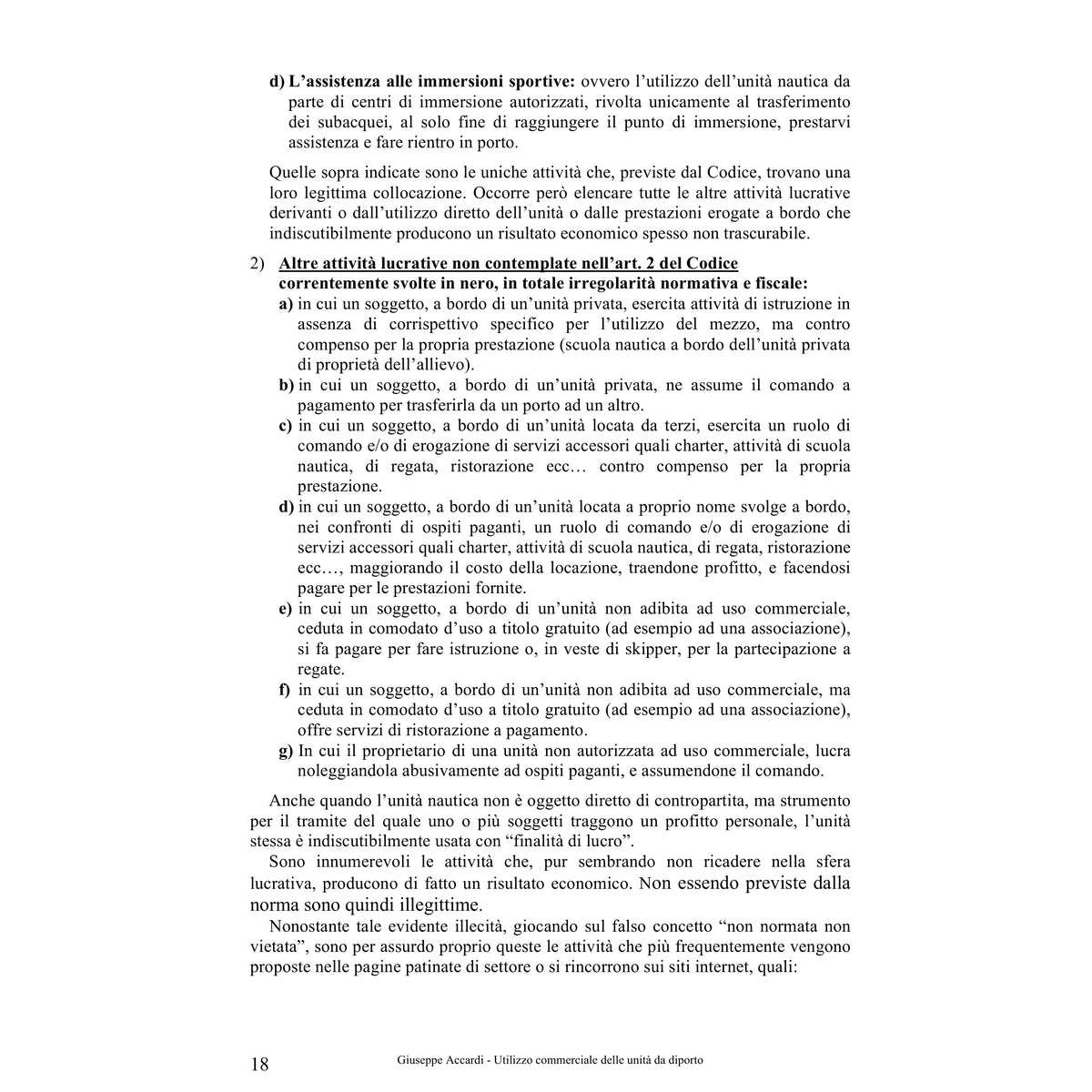 Utilizzo Commerciale delle Unità da Diporto – pagine dell'estratto dell'editore (5/5)