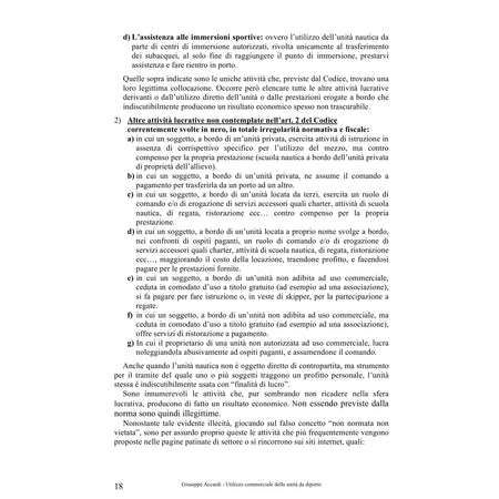 Utilizzo Commerciale delle Unità da Diporto – pagine dell'estratto dell'editore (5/5)