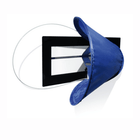 Manica a vento blu autoportante con telaio nero e anello in plastica per oblò laterale 30/40 cm | Onautica