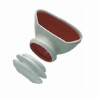 Manica a vento low profile grigia con interno rosso e tappo ovale rimovibile, collo Ø 70mm | Onautica