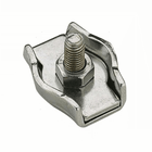 Morsetto piatto per cavi acciaio inox Ø 6 mm con dado esagonale e vite, finitura lucida | Onautica