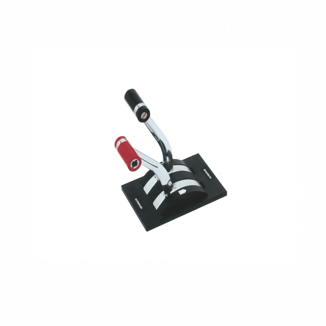 Bileva comando B46 Ultraflex cromata con impugnature nera e rossa, base nera, leve inclinate | Onautica