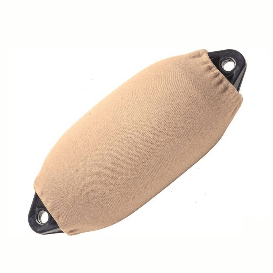 Copriparabordo F-Type Navishell color sabbia in tessuto acrilico con estremità nere e occhielli metallici | Onautica