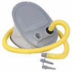 Gonfiatore a pedale Bravo GP5 grigio con tubo flessibile giallo e 3 adattatori grigi inclusi | Onautica