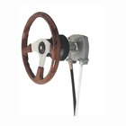 Timoneria Ultraflex T71 F.C. con volante legno marrone, sterzo meccanico in alluminio e cavo | Onautica