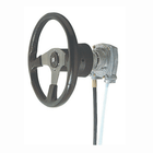 Timoneria T73 NRFC Ultraflex nera con volante a 3 razze e scatola sterzo in alluminio con cavi | Onautica