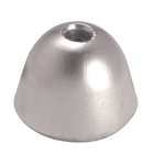 Ogiva conica in alluminio argento con foro filettato centrale per elica Vetus KGF 125/130/160 | Onautica