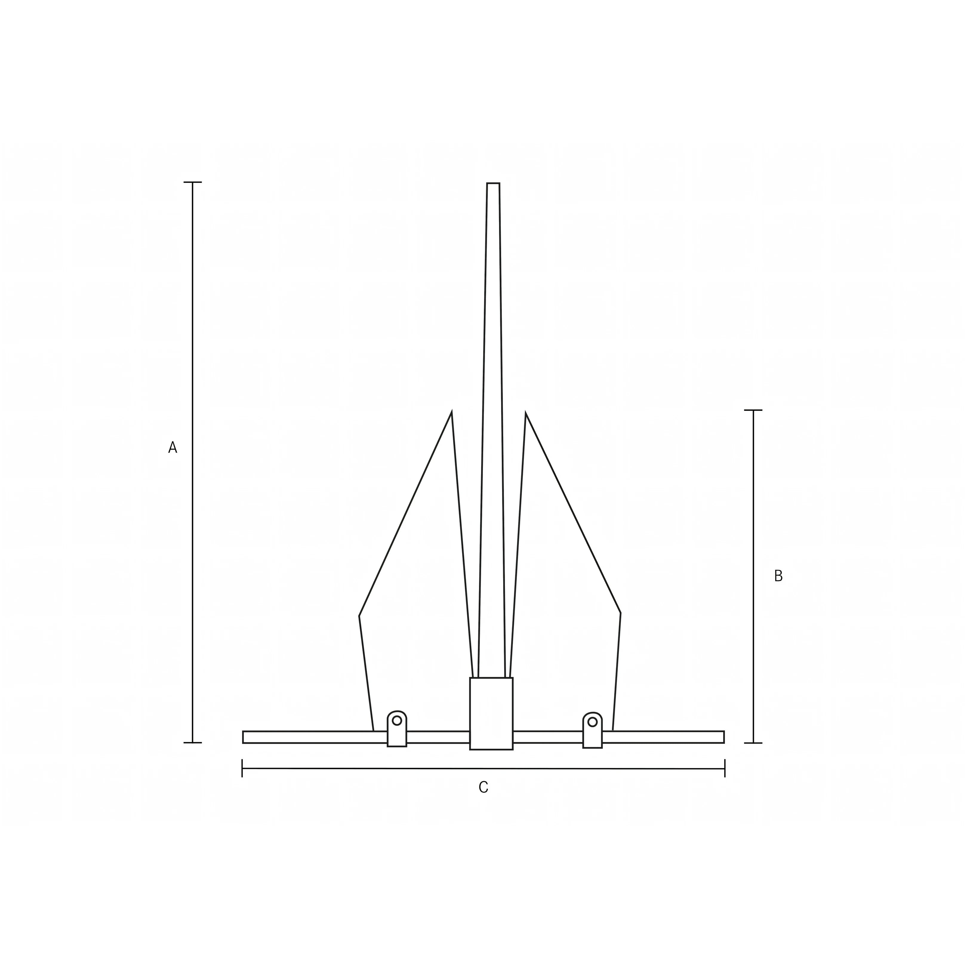 Ancora Guardian, disegno tecnico con quote