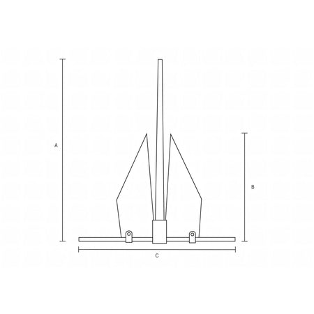 Ancora Guardian, disegno tecnico con quote