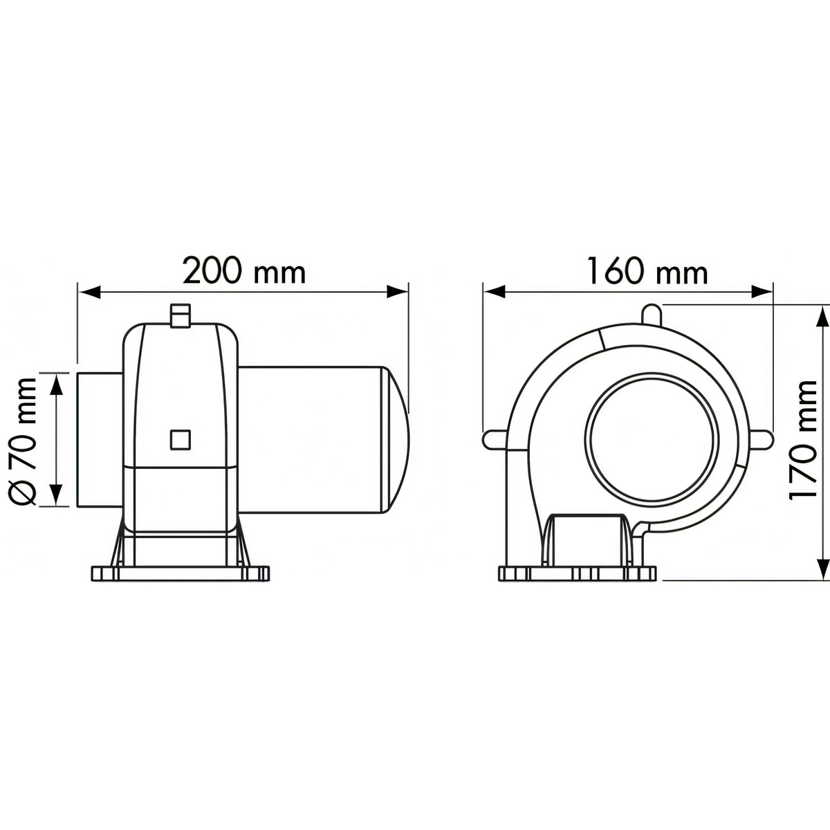 Elettroventilatore Plastimo 150 mc/ora