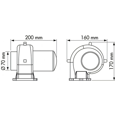 Elettroventilatore Plastimo 150 mc/ora