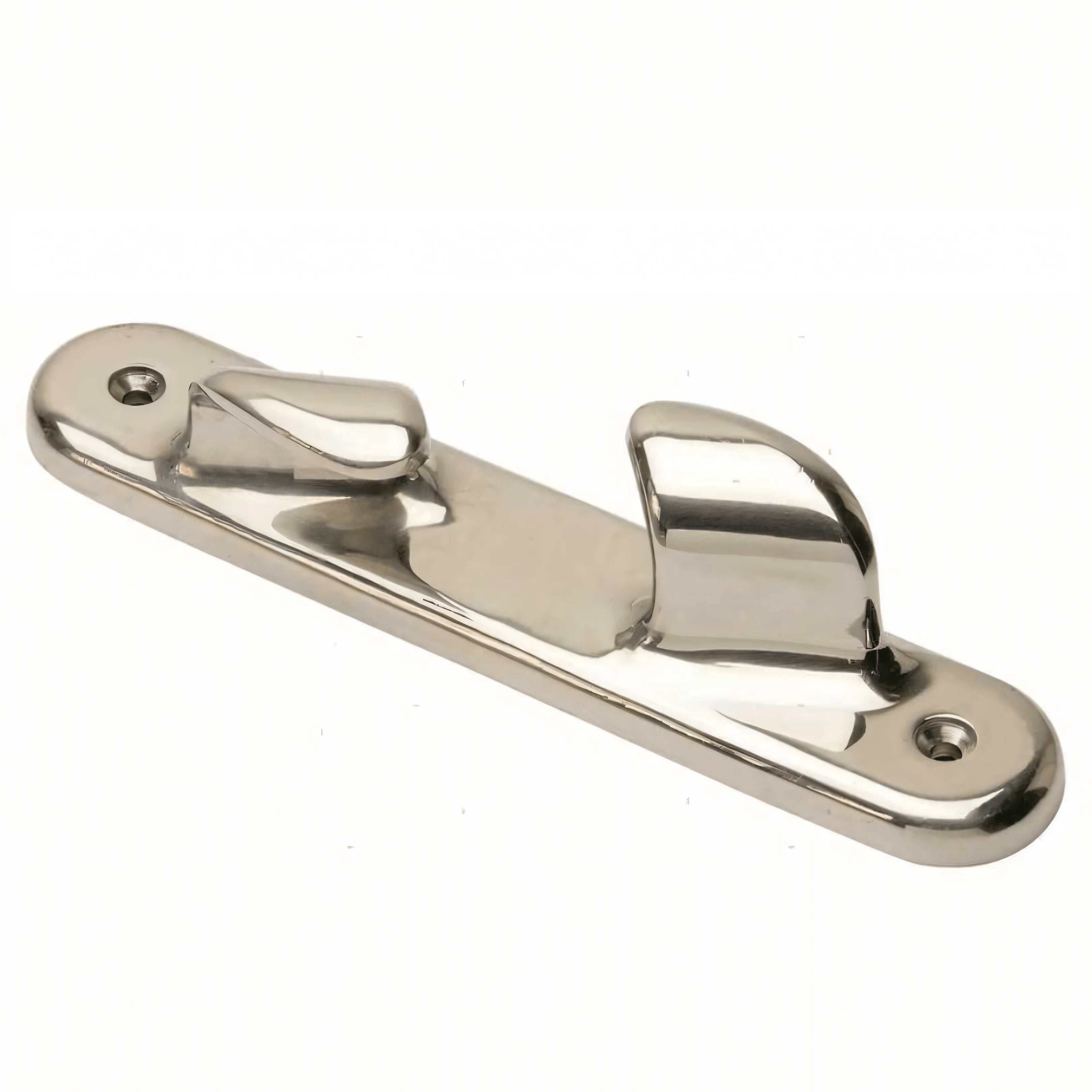 Passacavi 150 mm in ottone cromato lucido con due occhielli di fissaggio, forma allungata a T | Onautica