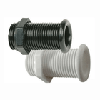 Passascafi lunghi in plastica filettata bianca e nera Ø 25/33 mm, lunghezza 62 mm | Onautica