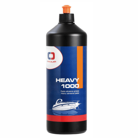 Pasta abrasiva mordente Heavy Cut 1000, 1 kg. Ideale per gelcoat ossidati/ingialliti, con capacità abrasiva e alto livello di lucentezza (dopo P1000).