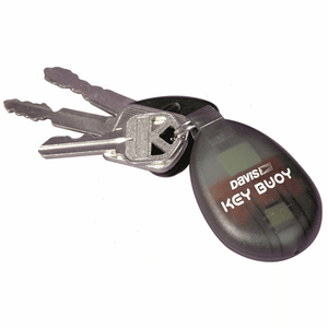 Portachiavi galleggiante Davis Key Buoy nero a forma ovale con 3 chiavi in metallo | Onautica