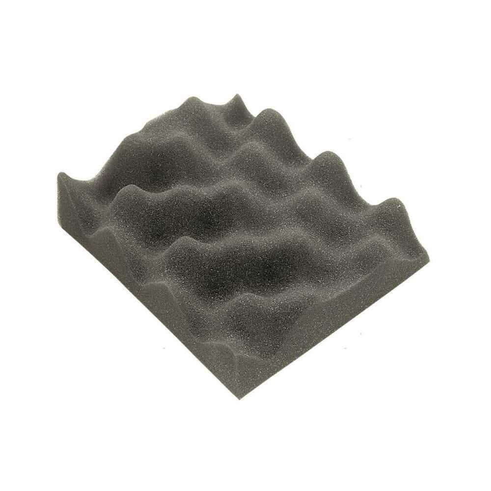 Pannello fonoassorbente a onde grigio in schiuma acustica 30mm, profilo ondulato, forma quadrata | Onautica