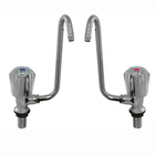 Rubinetto classic SX cromato con canna abbattibile a collo di cigno e manopola in acrilico trasparente | Onautica