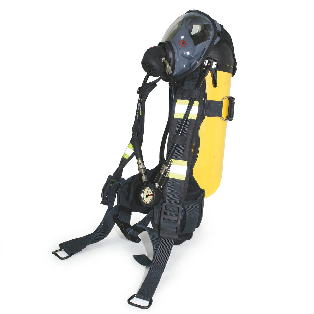 Autorespiratore SCBA LALIZAS con schienale in fibra di carbonio e maschera facciale – Con bombola 6 L in acciaio