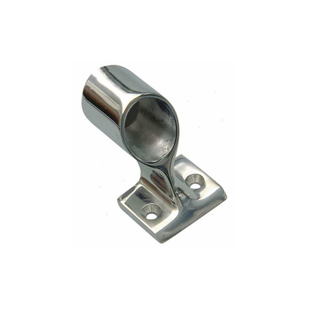 Supporto passamano New Line in acciaio inox lucido con base rettangolare e fori di fissaggio | Onautica