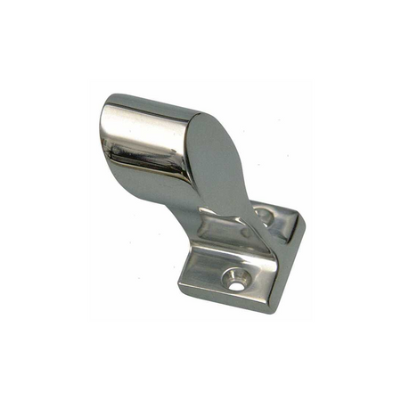Supporto passamano New Line in acciaio inox lucido con base rettangolare e fori di fissaggio | Onautica