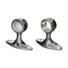 Coppia supporti passamano classici in acciaio inox lucido con base ovale e anello cilindrico | Onautica