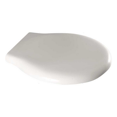 Coperchio WC di ricambio Marini bianco in plastica, forma ovale arrotondata, vista dall'alto | Onautica